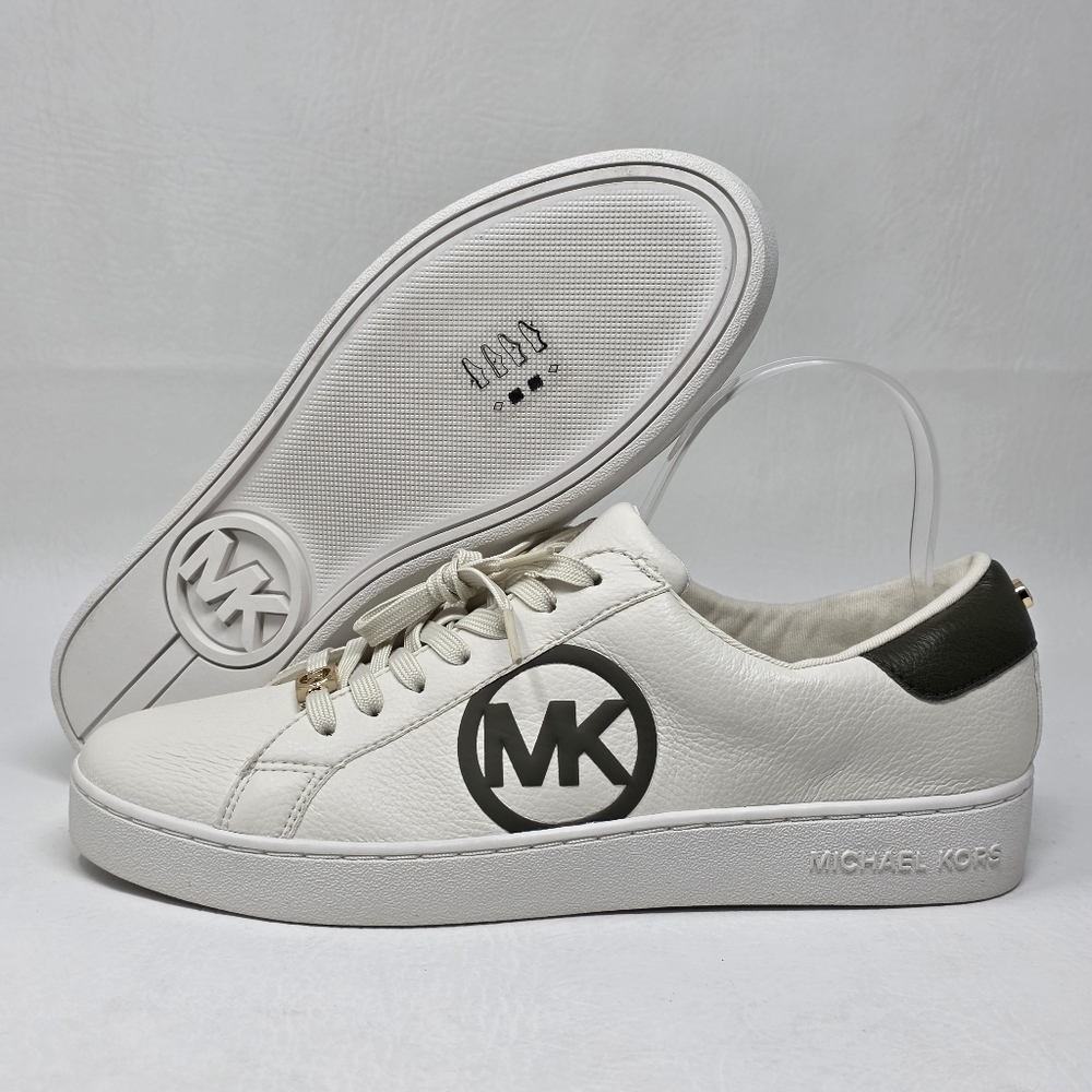 Michael Kors Lace UP White Optic/Sky Sneakers Shoes Womens Size 9 New